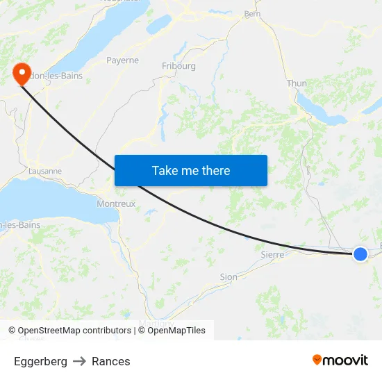 Eggerberg to Rances map