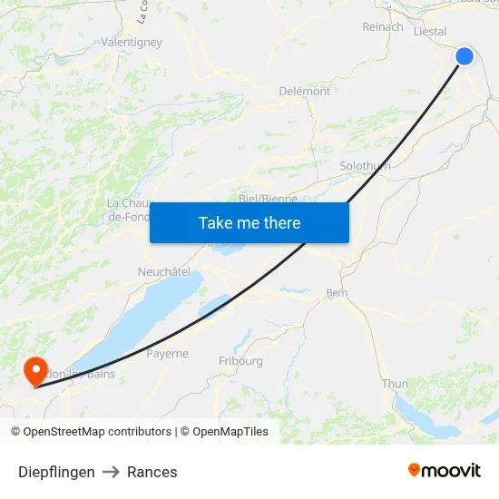 Diepflingen to Rances map