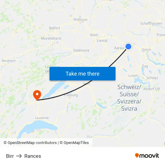 Birr to Rances map