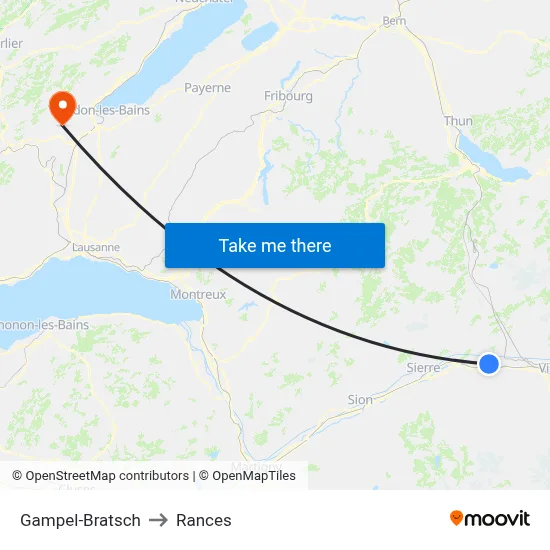 Gampel-Bratsch to Rances map