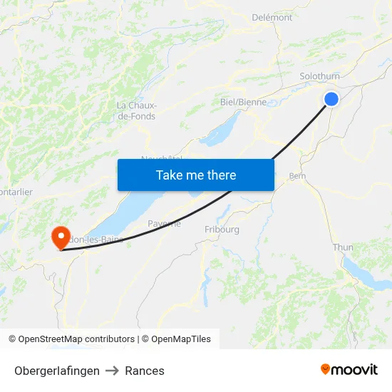 Obergerlafingen to Rances map