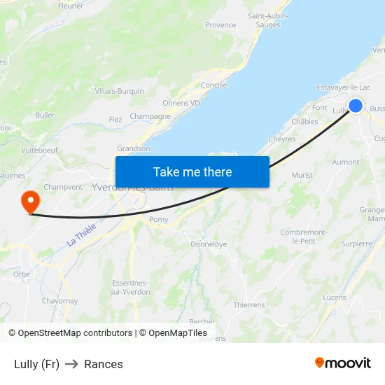 Lully (Fr) to Rances map