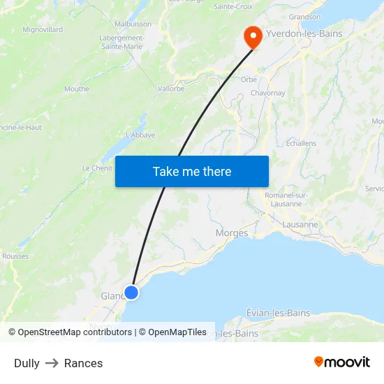 Dully to Rances map