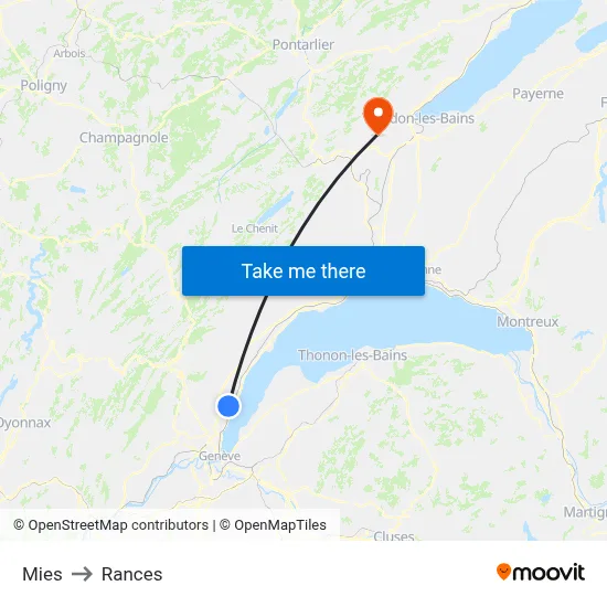 Mies to Rances map