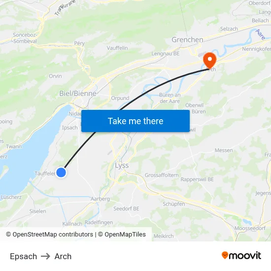 Epsach to Arch map