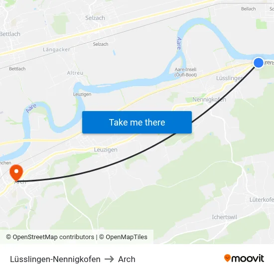 Lüsslingen-Nennigkofen to Arch map