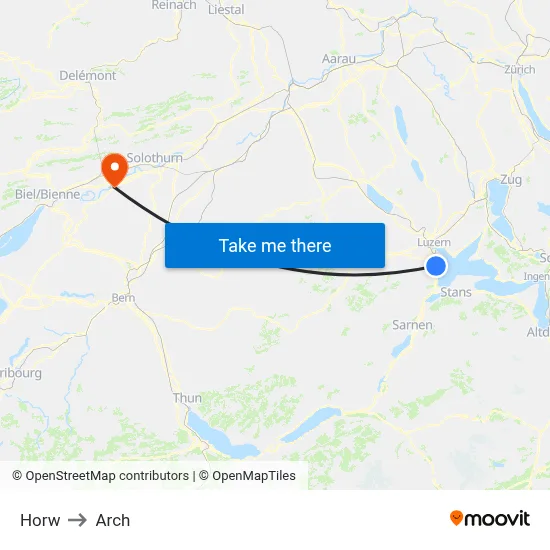 Horw to Arch map
