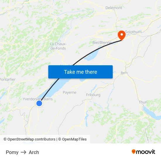 Pomy to Arch map