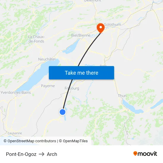 Pont-En-Ogoz to Arch map