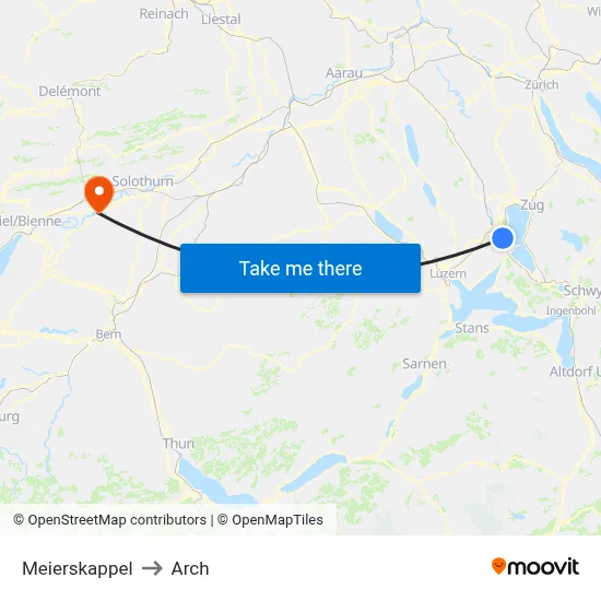 Meierskappel to Arch map