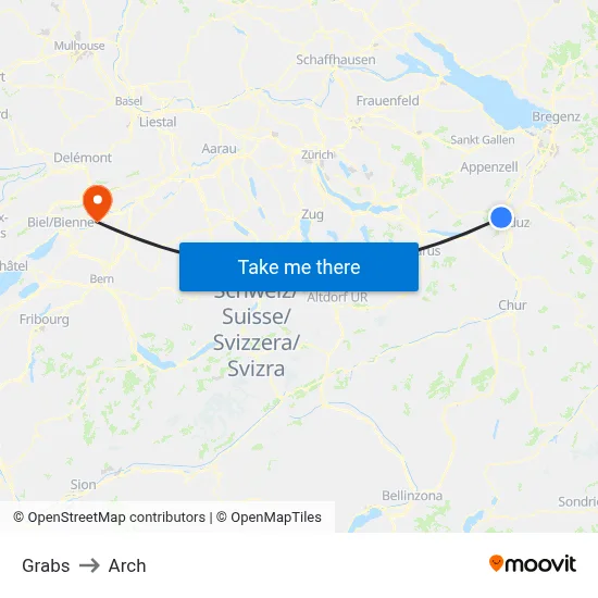Grabs to Arch map