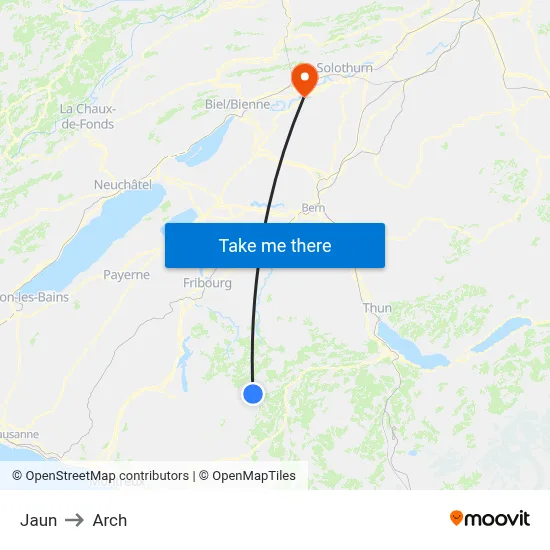 Jaun to Arch map