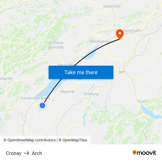 Cronay to Arch map