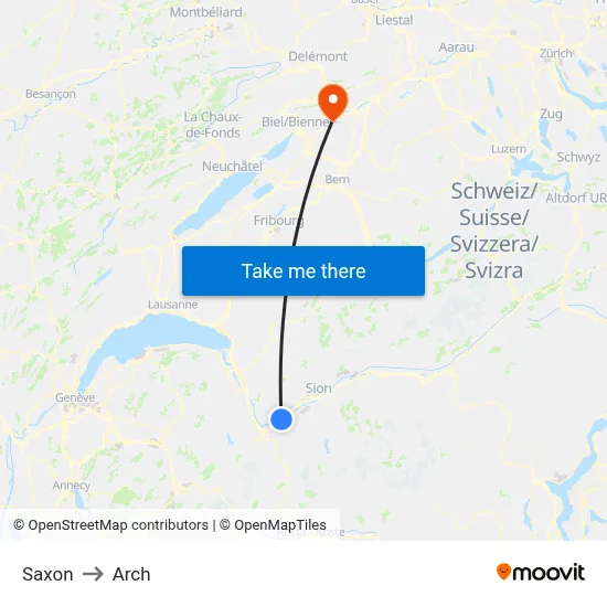 Saxon to Arch map