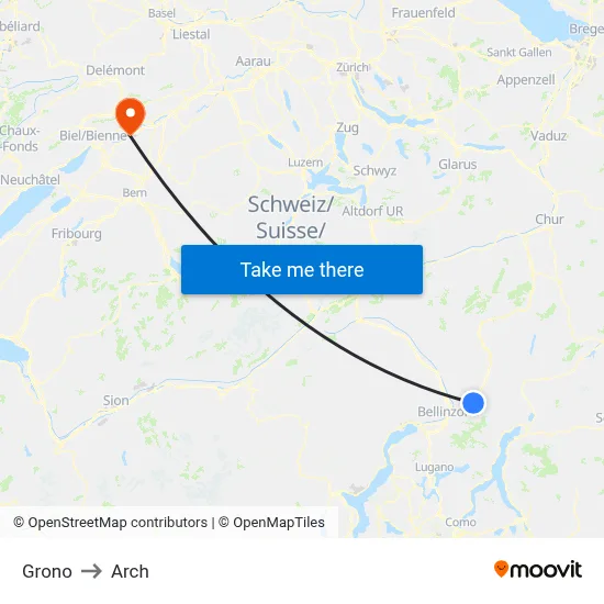 Grono to Arch map