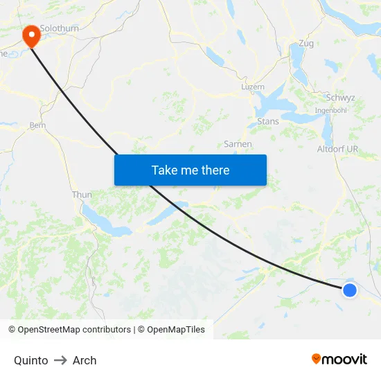 Quinto to Arch map