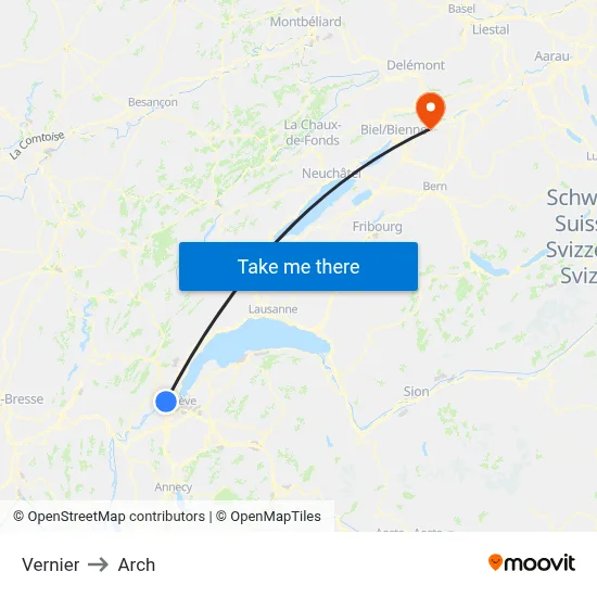 Vernier to Arch map