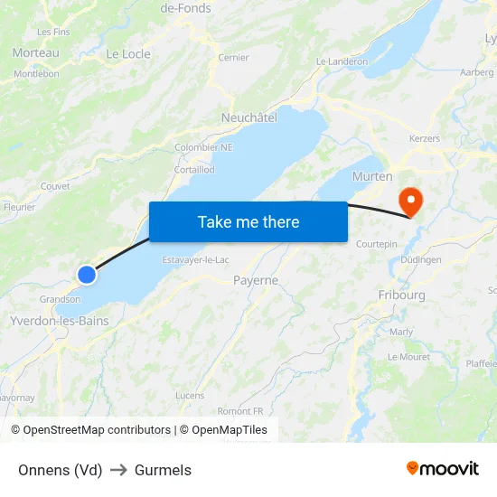 Onnens (Vd) to Gurmels map