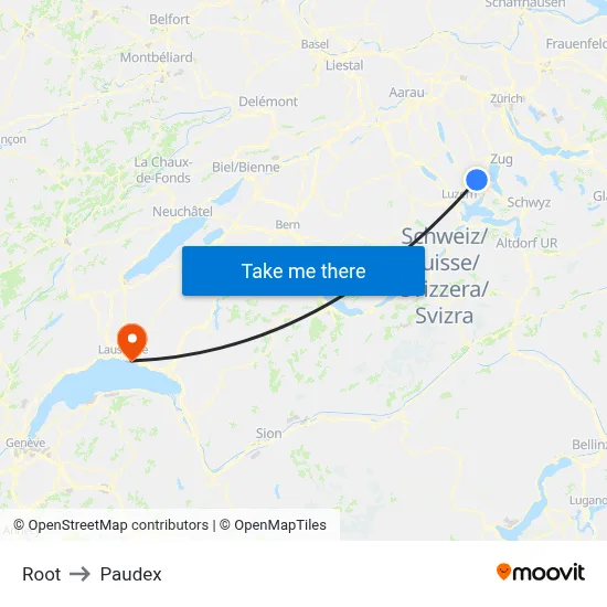 Root to Paudex map