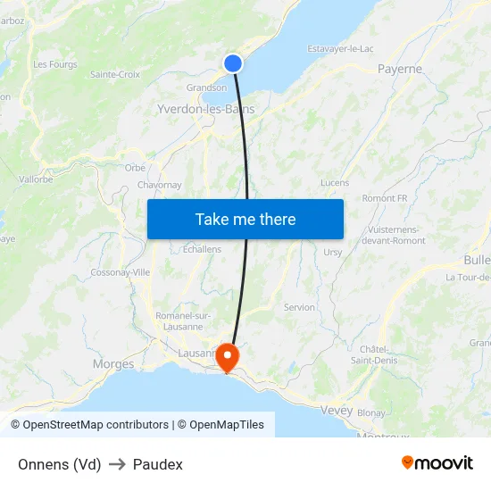Onnens (Vd) to Paudex map