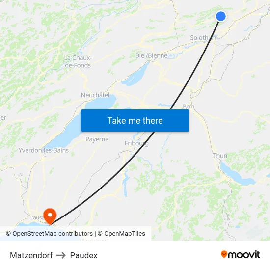 Matzendorf to Paudex map