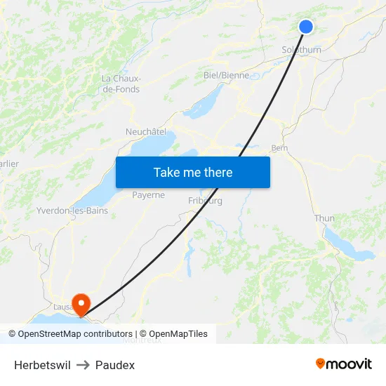 Herbetswil to Paudex map