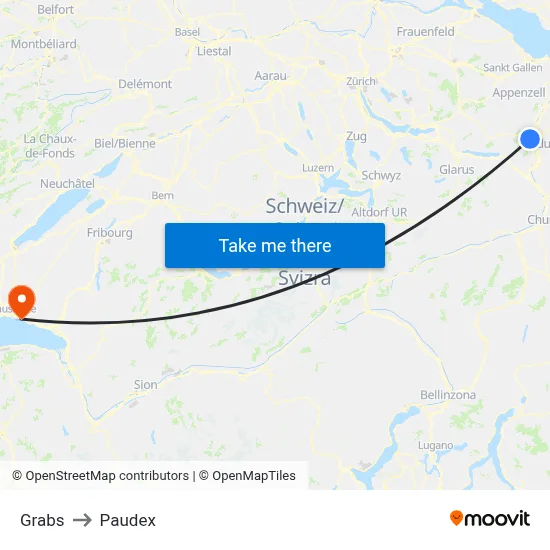 Grabs to Paudex map