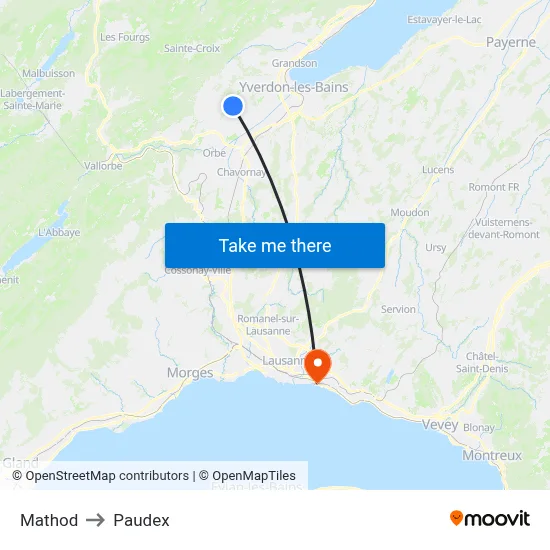 Mathod to Paudex map