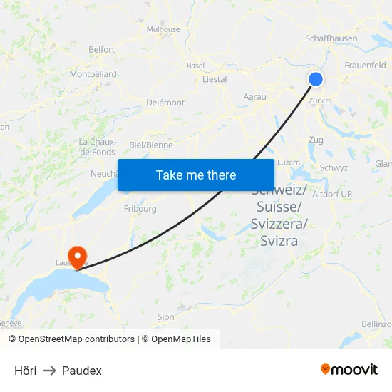 Höri to Paudex map