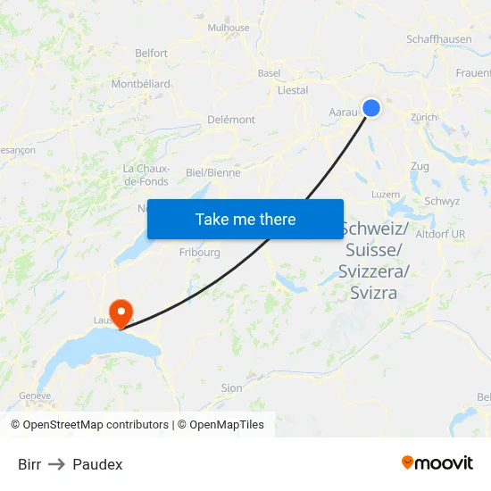 Birr to Paudex map