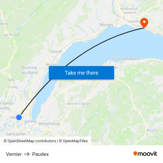 Vernier to Paudex map