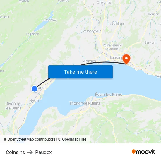 Coinsins to Paudex map