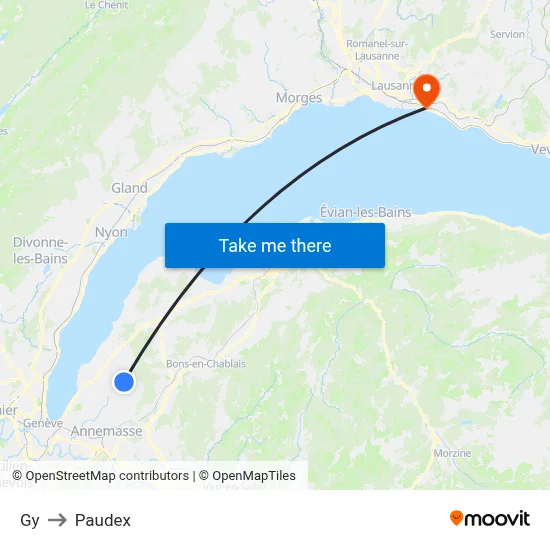 Gy to Paudex map