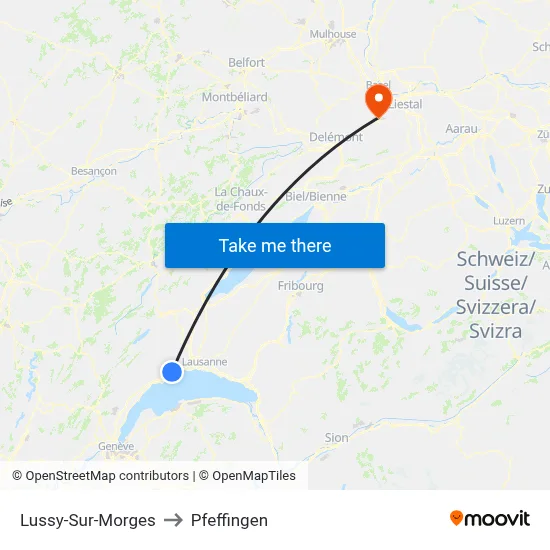 Lussy-Sur-Morges to Pfeffingen map