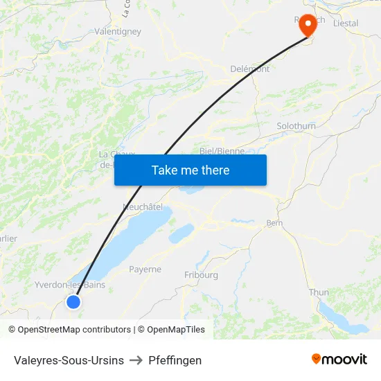 Valeyres-Sous-Ursins to Pfeffingen map