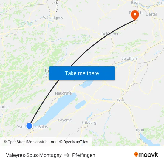Valeyres-Sous-Montagny to Pfeffingen map