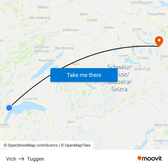 Vich to Tuggen map