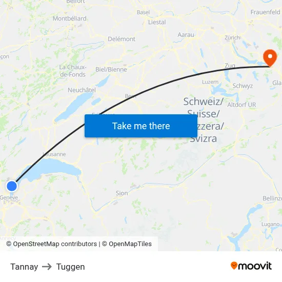 Tannay to Tuggen map