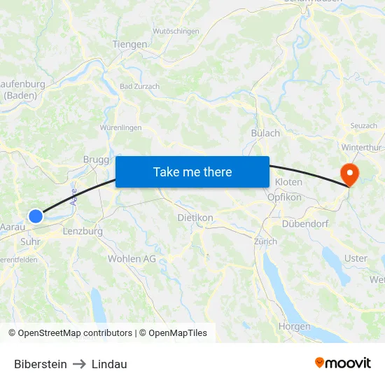 Biberstein to Lindau map