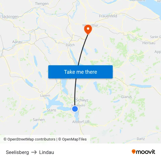 Seelisberg to Lindau map