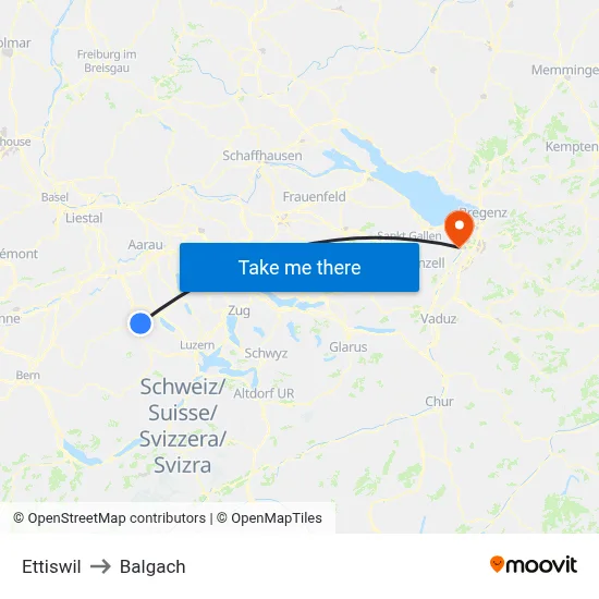 Ettiswil to Balgach map
