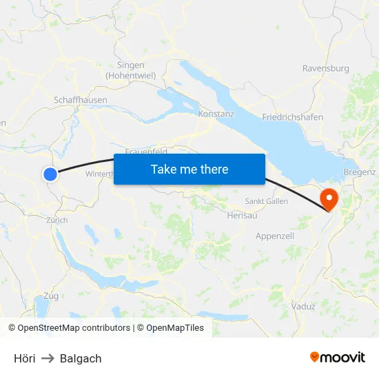 Höri to Balgach map