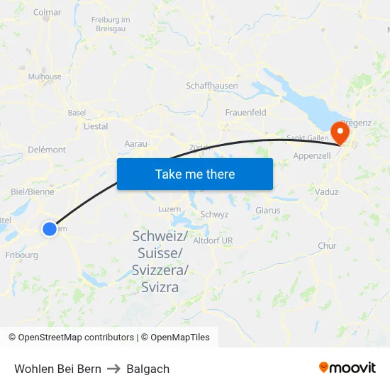 Wohlen Bei Bern to Balgach map
