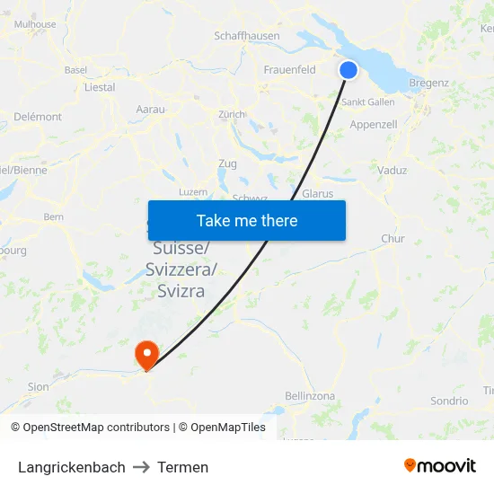 Langrickenbach to Termen map