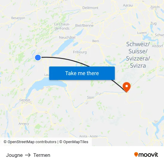 Jougne to Termen map