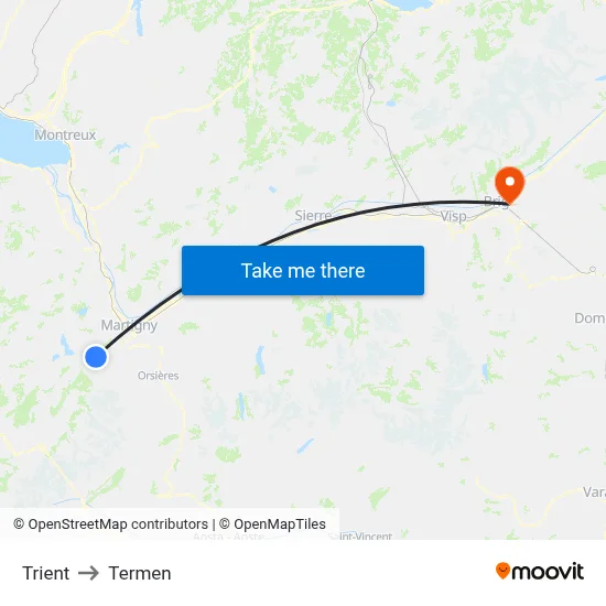 Trient to Termen map