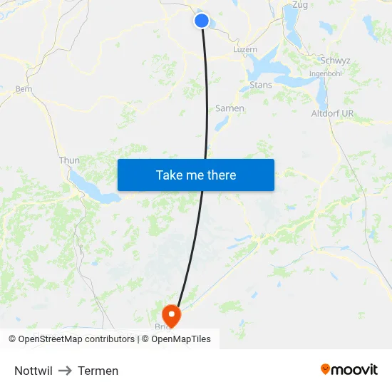 Nottwil to Termen map