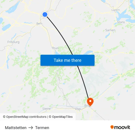 Mattstetten to Termen map