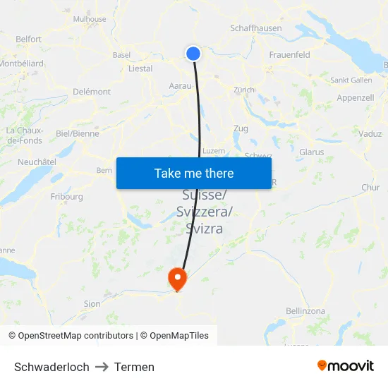 Schwaderloch to Termen map