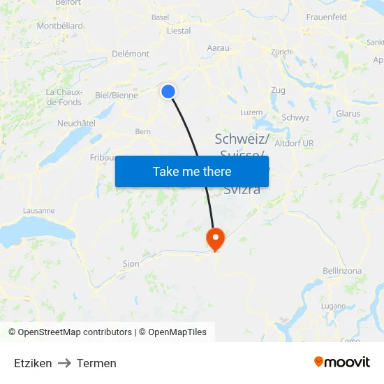 Etziken to Termen map
